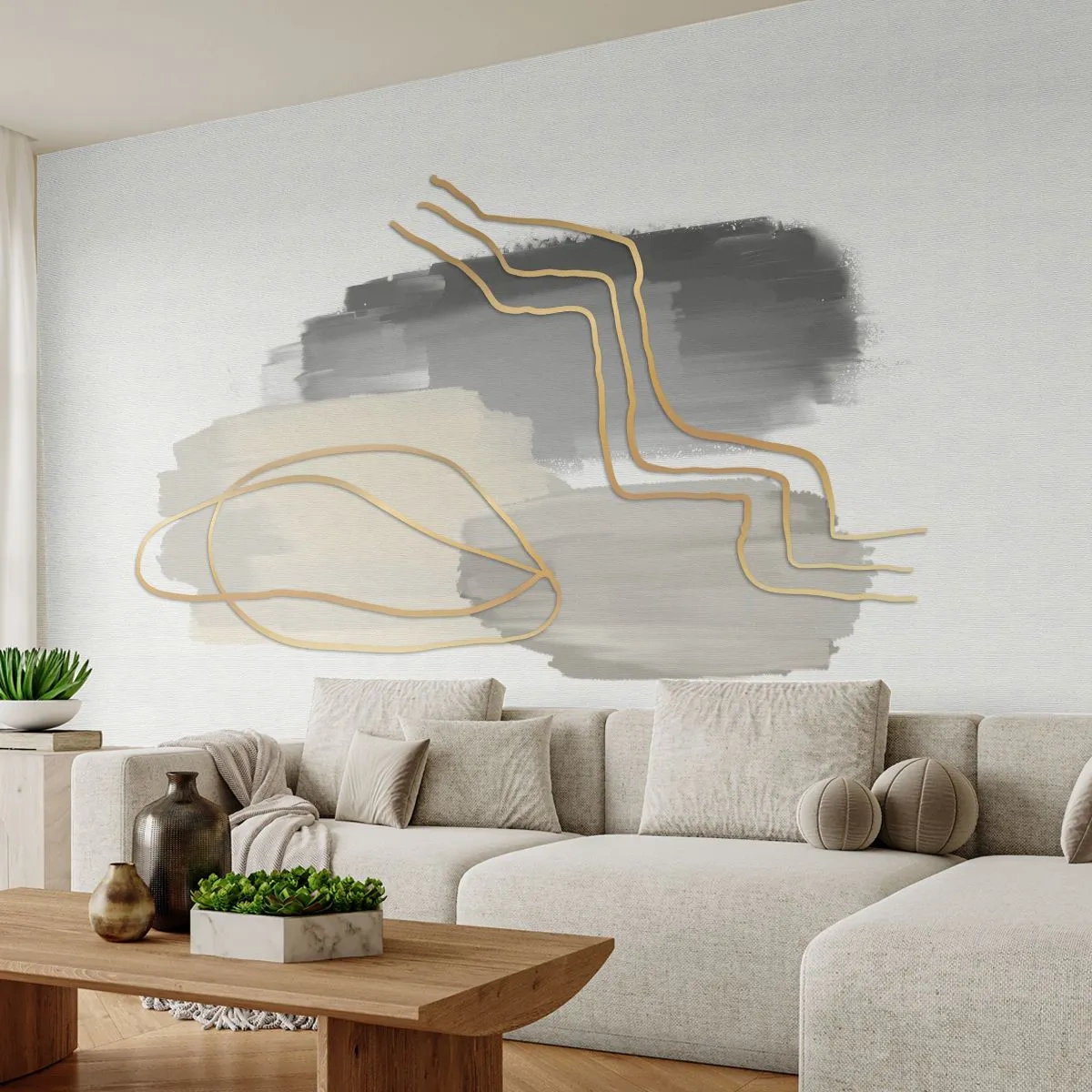 Fototapeta Premium Canvas - Trvanie a pohyb - Abstrakcia, Kus, Zlato - 250x175 cm