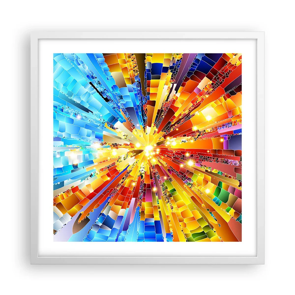 Plagát v bielom ráme - In medias res - 50x50 cm