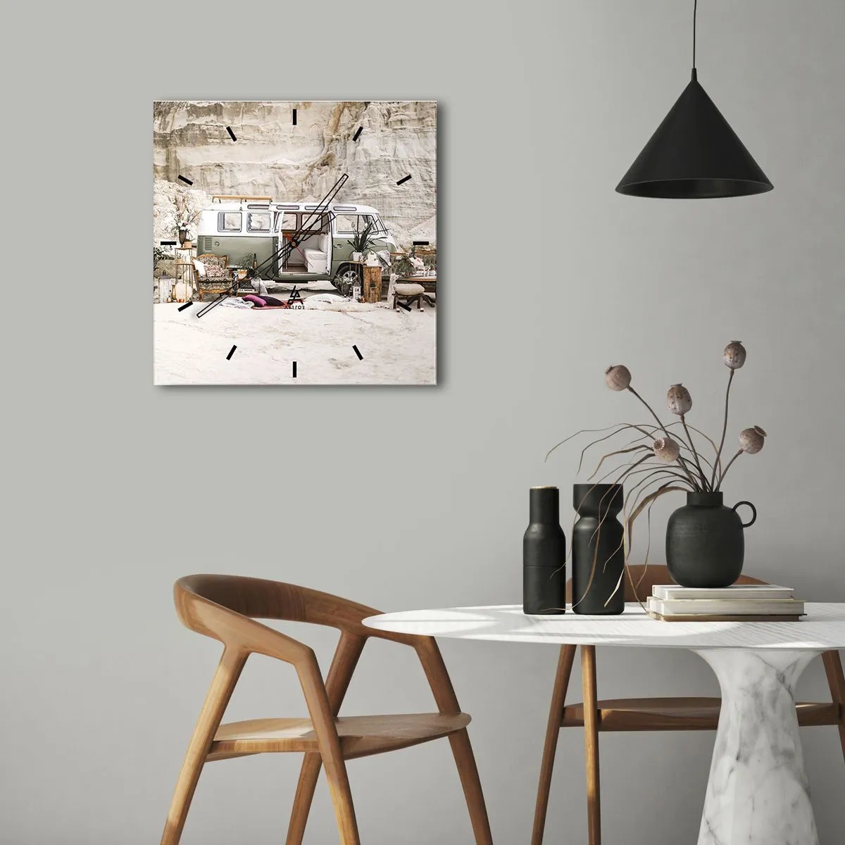 Nástenné hodiny - Cesta práve začína - 30x30 cm