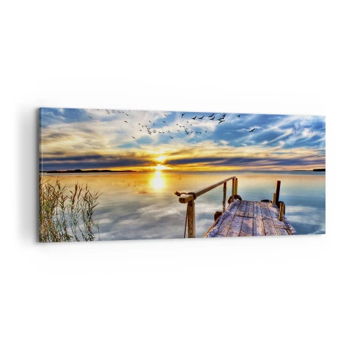 Obraz na plátne - Vietor ide odpočívať - 100x40 cm