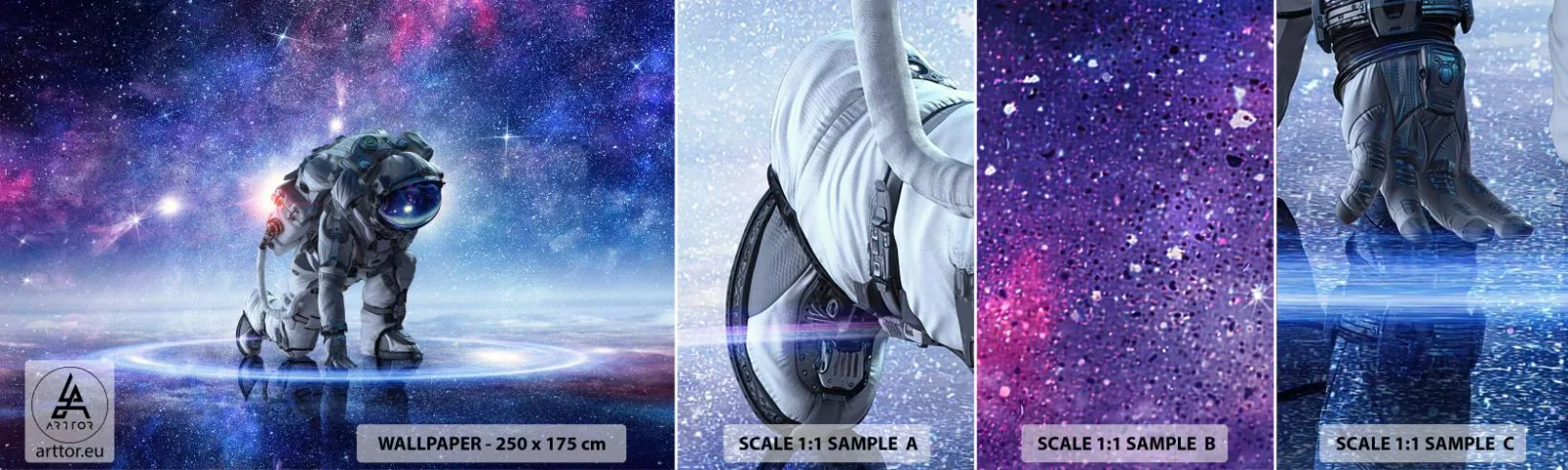 Vzorka Fototapeta Standard Eco - Hviezdne nebo nado mnou - kozmonaut, Kozmos, Astronaut - 100x30 cm