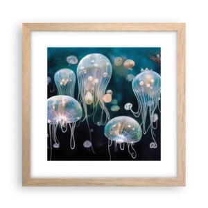 Plagát v ráme zo svetlého duba - Podvodný ples - 30x30 cm