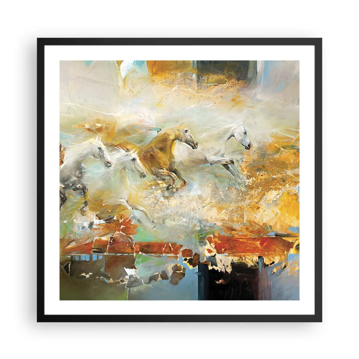 Plagát v čiernom ráme - Cvála svetlom - 60x60 cm