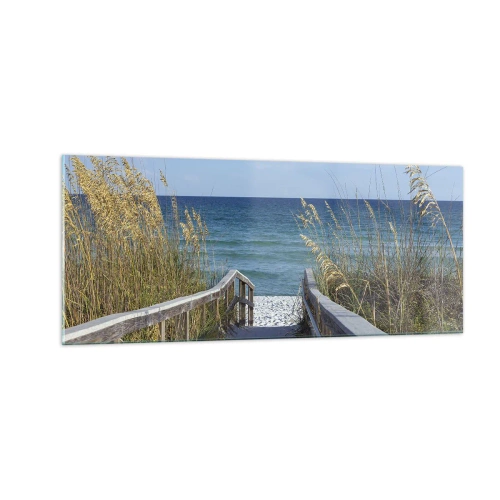 Obraz na skle - Na slnku, vo vetre - 100x40 cm