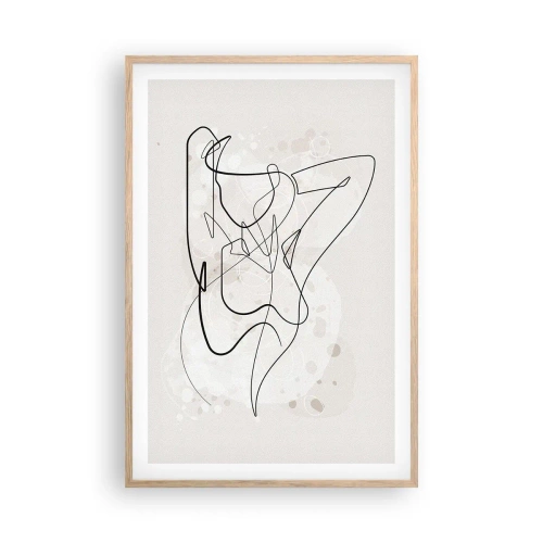 Plagát v ráme zo svetlého duba - Umenie zvádzania - 61x91 cm