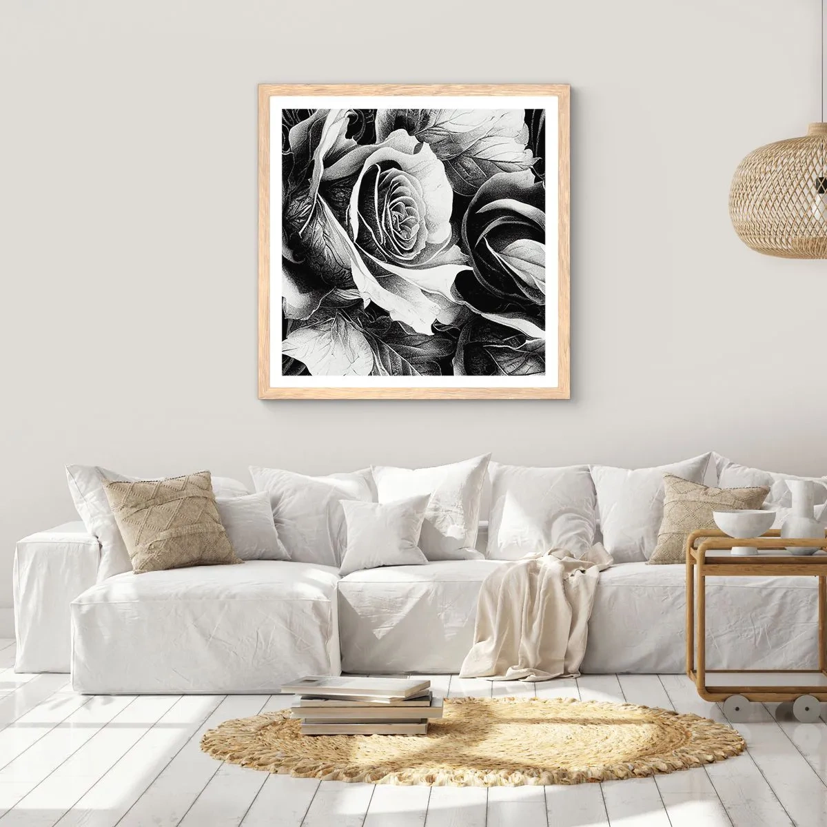 Plagát v ráme zo svetlého duba - Navždy kráľovná - 60x60 cm