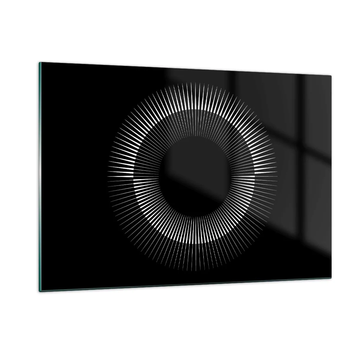 Obraz na skle - Čierne slnko - 120x80 cm