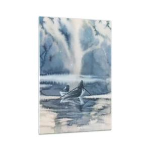 Obraz na skle - Rybári vo svojom raji - 70x100 cm