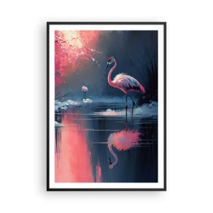 Plagát v čiernom ráme - Vtáčie útočisko - 70x100 cm