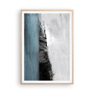 Plagát v ráme zo svetlého duba - Voda – zem: stret živlov - 70x100 cm