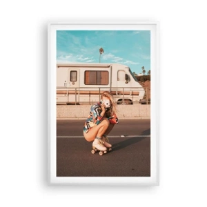 Plagát v bielom ráme - Usmejte sa! - 61x91 cm