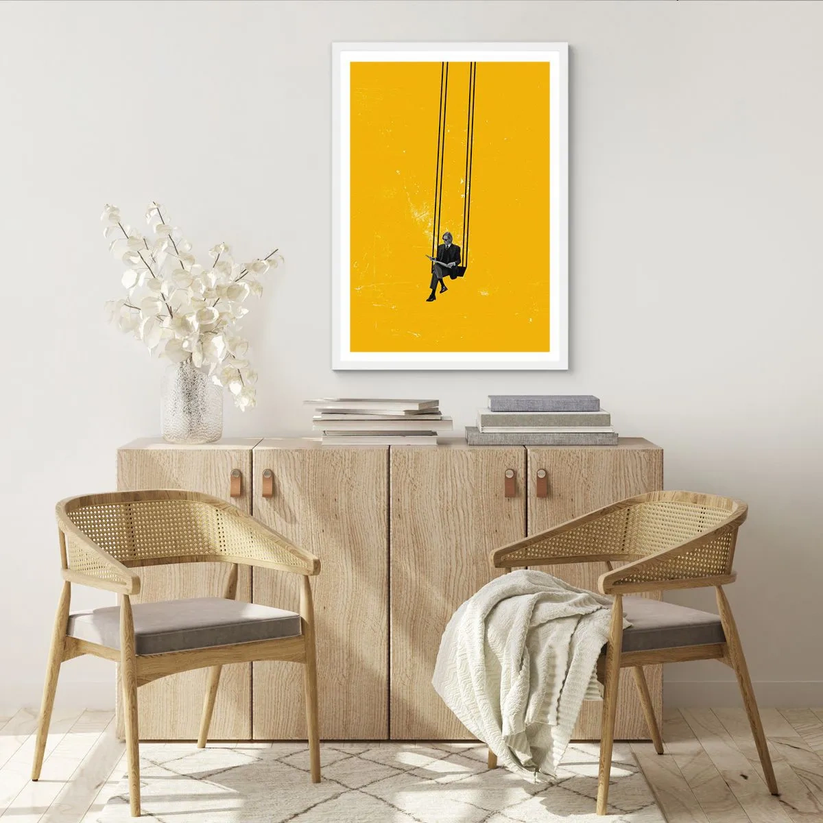 Plagát v bielom ráme - Deň ako každý iný - 70x100 cm