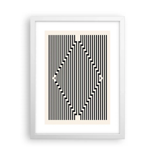 Plagát v bielom ráme - Geometrická ilúzia - 30x40 cm