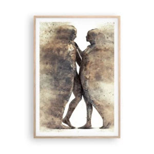 Plagát v ráme zo svetlého duba - Z prachu povstali, aby milovali - 70x100 cm