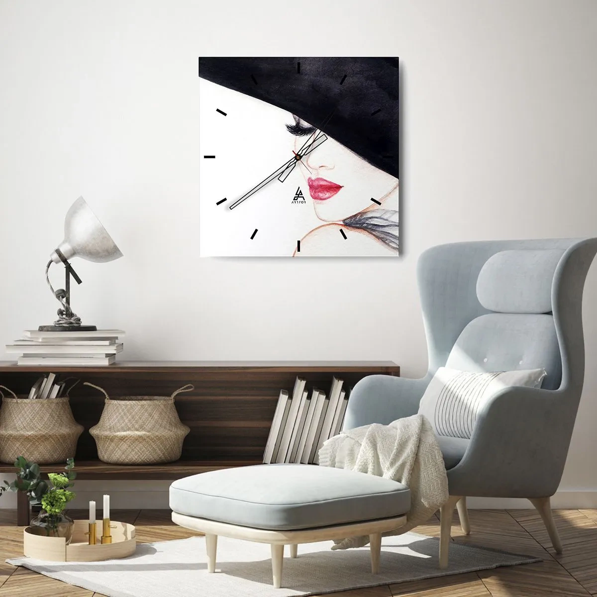 Nástenné hodiny - Elegancia a zmyselnosť - 40x40 cm