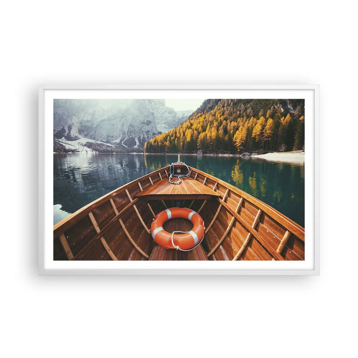 Plagát v bielom ráme - Horská túra - 91x61 cm