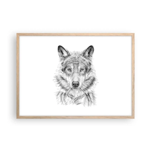 Plagát v ráme zo svetlého duba - Rodený vodca - 70x50 cm