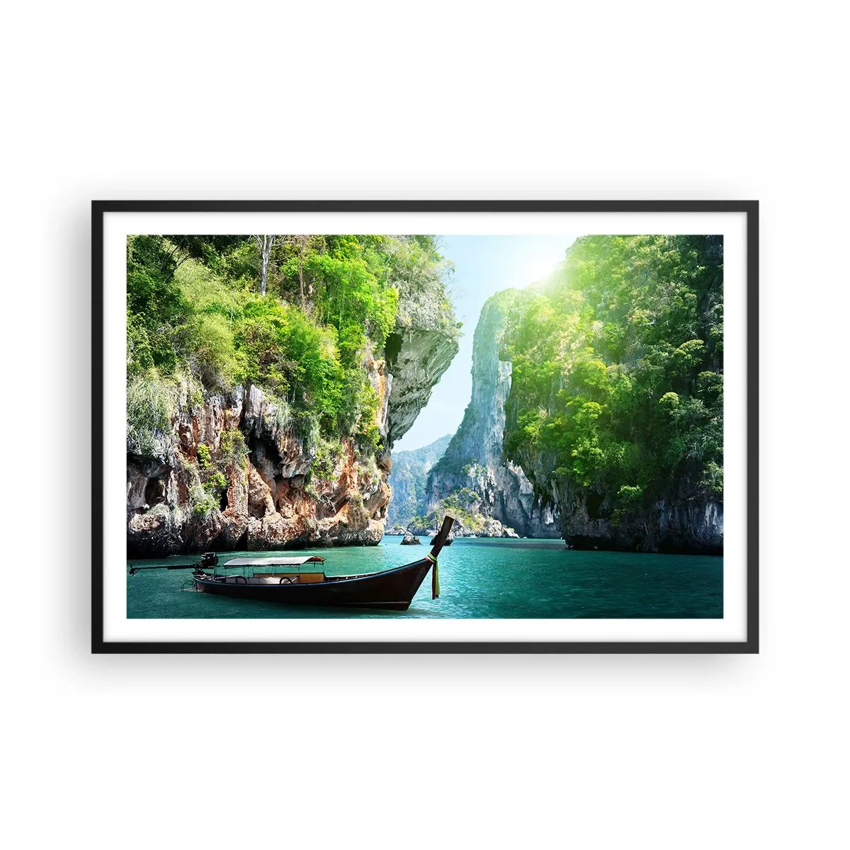 Plagát v čiernom ráme - Pozvánka na exotickú cestu - 91x61 cm