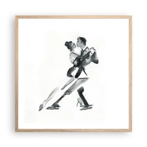 Plagát v ráme zo svetlého duba - V jednom rytme - 60x60 cm