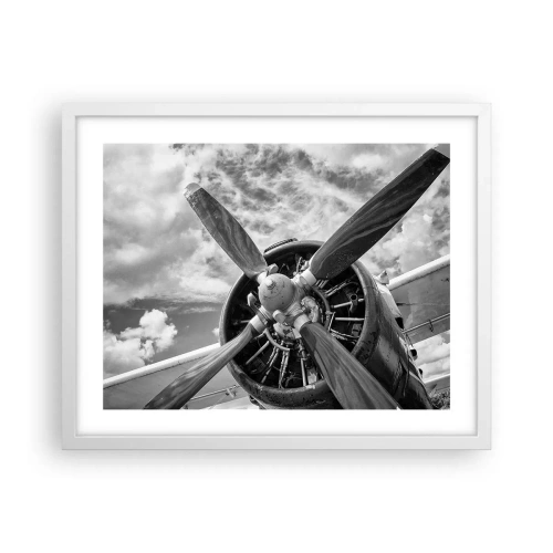 Plagát v bielom ráme - Dobyvateľ oblohy - 50x40 cm