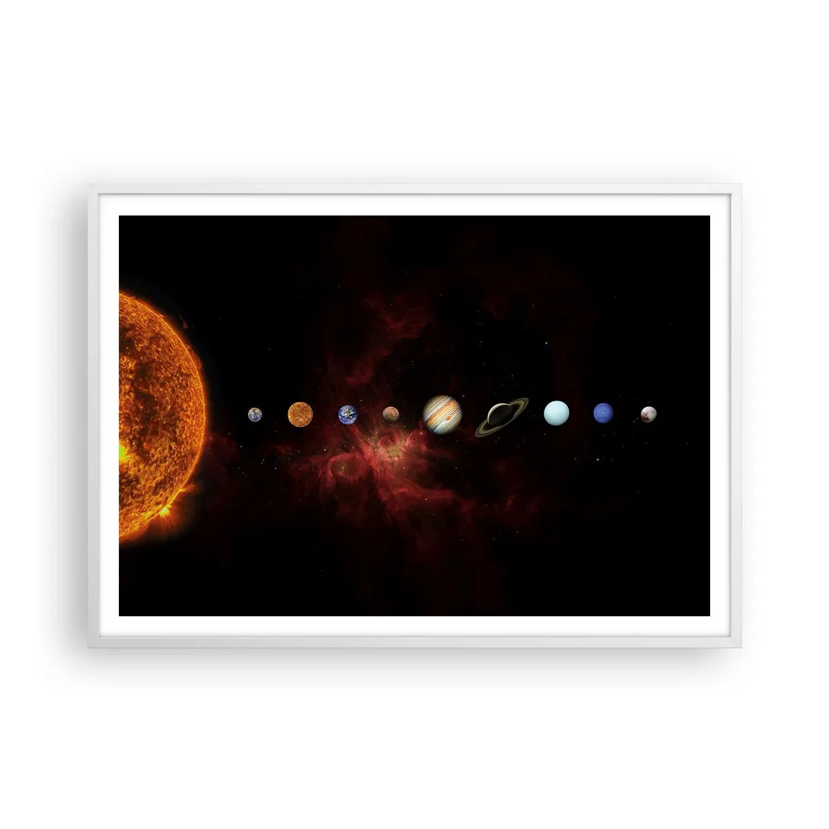 Plagát v bielom ráme - Naša štvrť - 100x70 cm