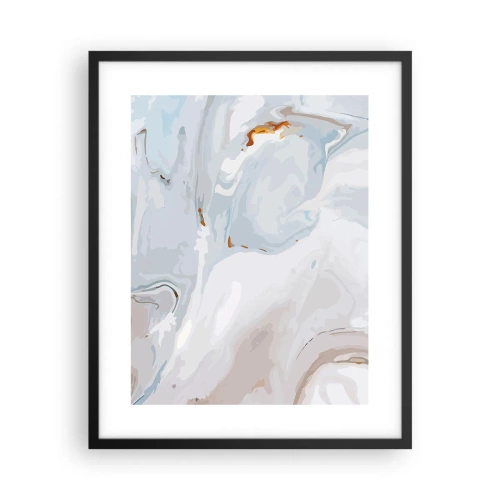Plagát v čiernom ráme - Povznesená biela - 40x50 cm
