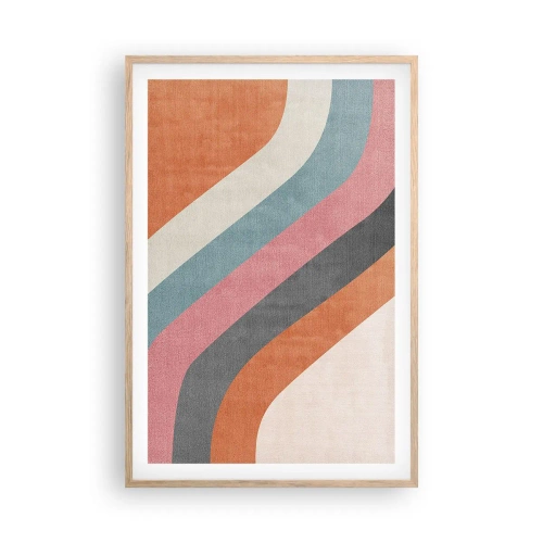 Plagát v ráme zo svetlého duba - Diagonálna kompozícia – pohyb - 61x91 cm