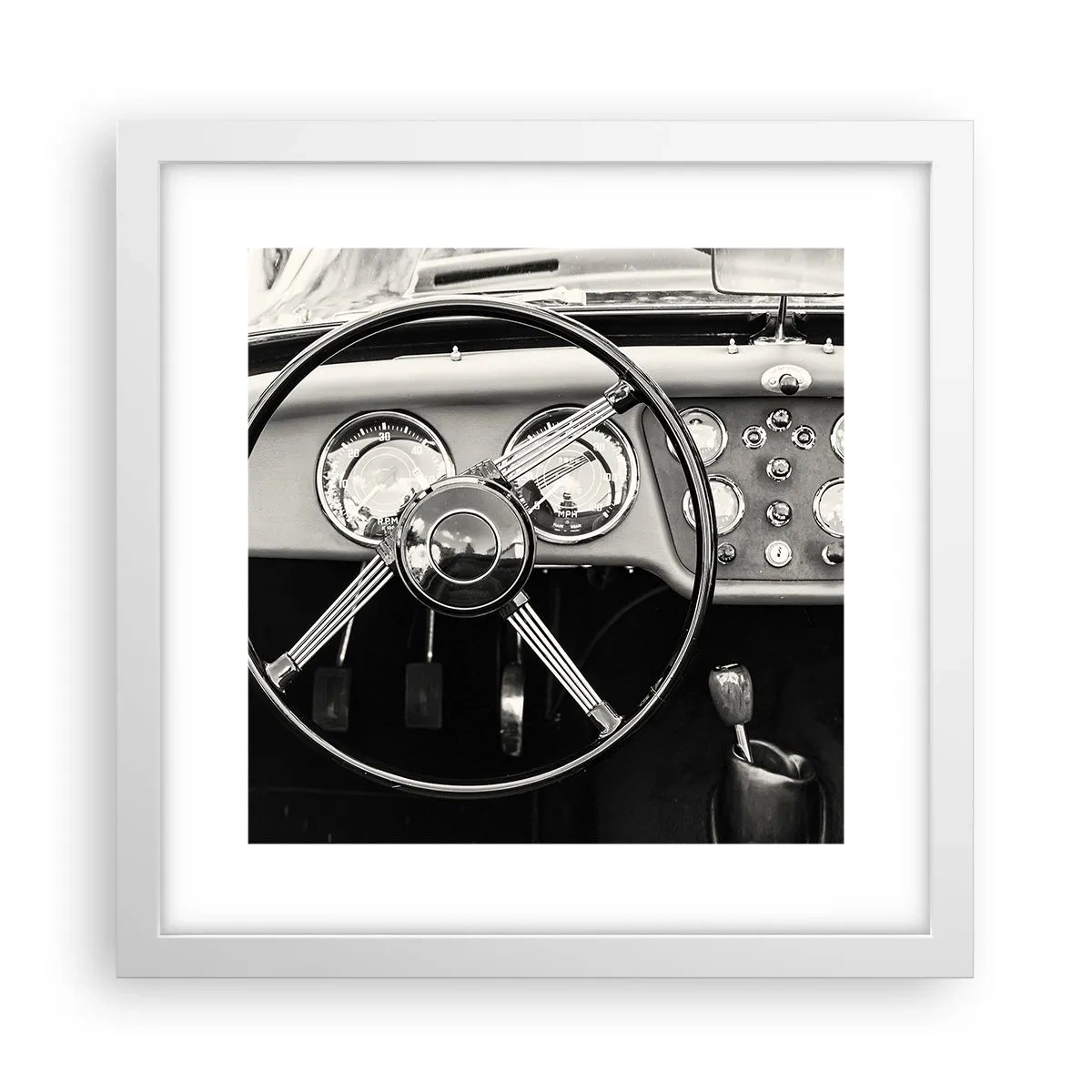 Plagát v bielom ráme - Sen zberateľov - 30x30 cm