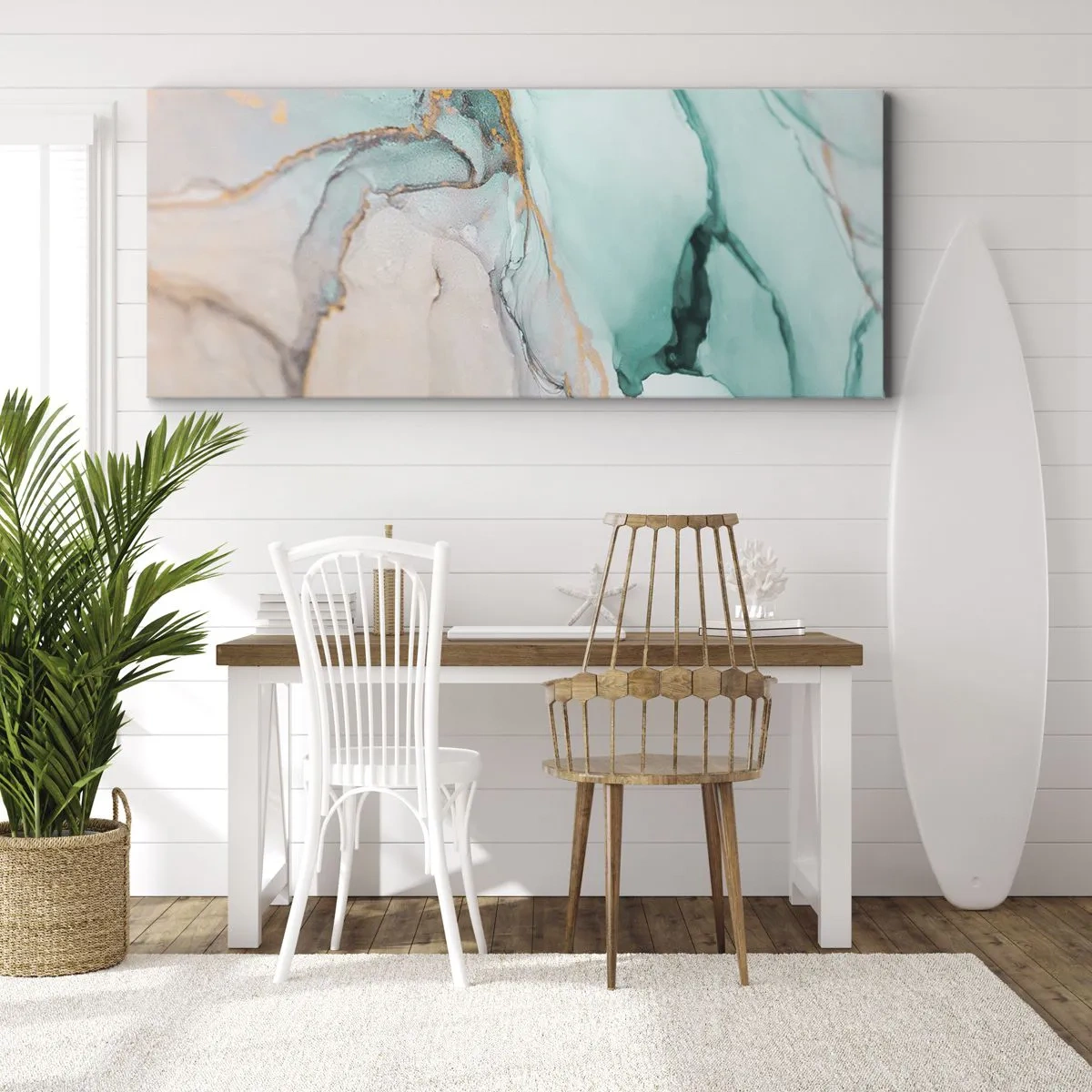 Obraz na plátne - Tanec tvarov a farieb - 90x30 cm