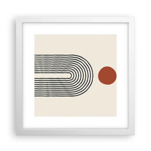 Plagát v bielom ráme - Magnetizmus tvarov a farieb - 30x30 cm