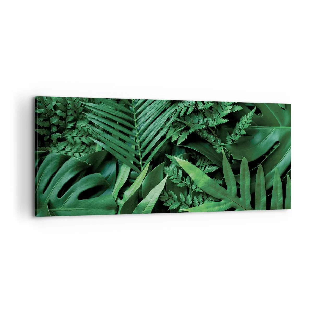 Obraz na plátne - Objaté v zeleni - 100x40 cm