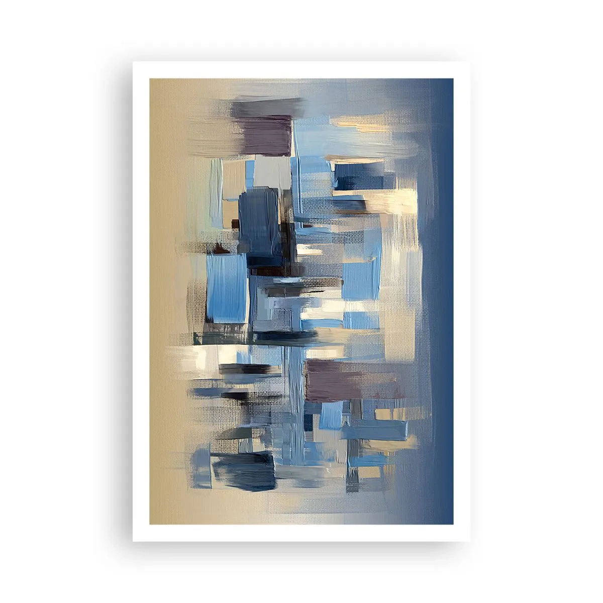 Plagát - Modrá konštrukcia - 70x100 cm