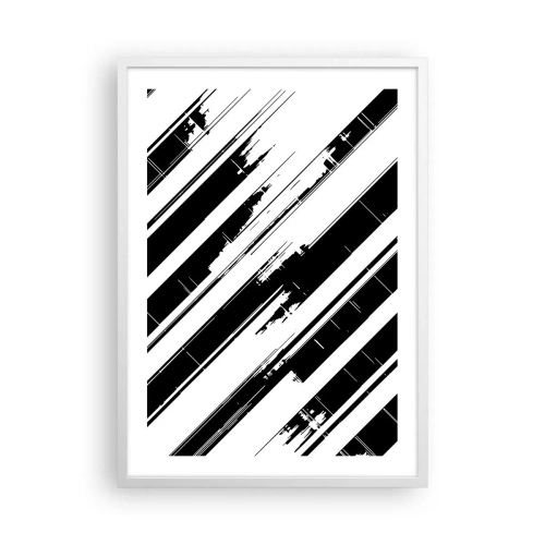 Plagát v bielom ráme - Intenzívna a dynamická kompozícia - 50x70 cm