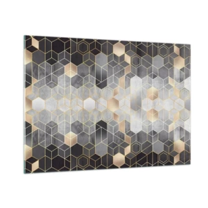 Obraz na skle - Diamantová kompozícia - 100x70 cm