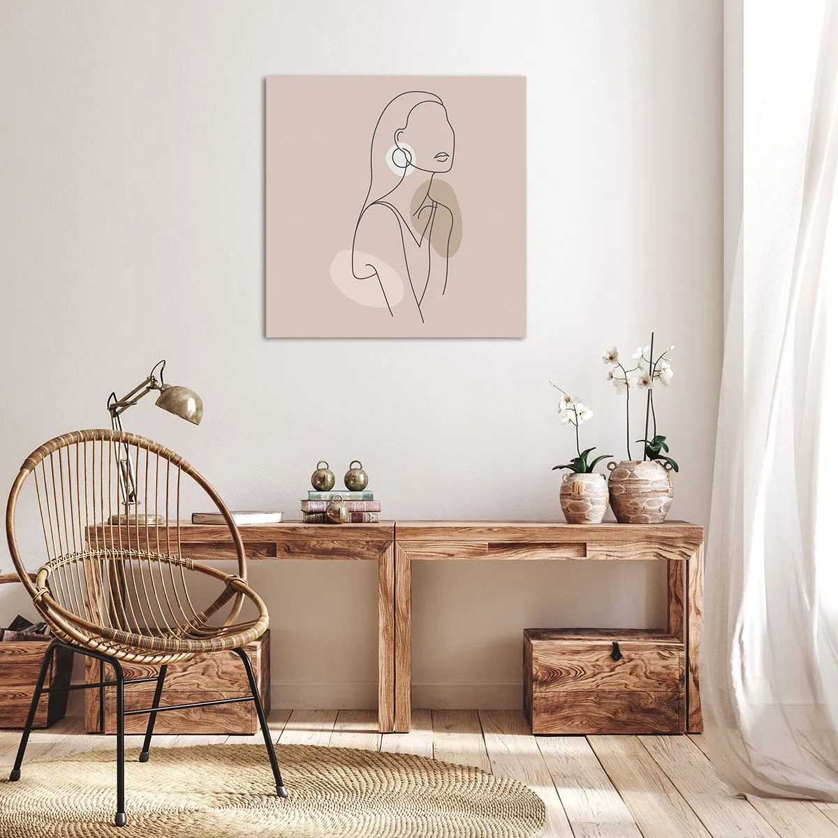 Obraz na plátne - Dievčenská ikona - 70x70 cm