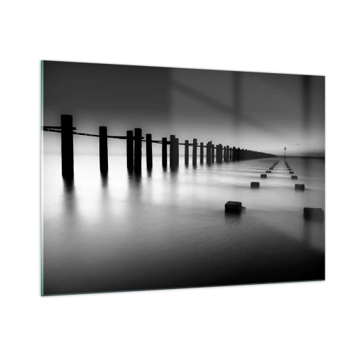 Obraz na skle - Šedá diaľka v hmle - 100x70 cm
