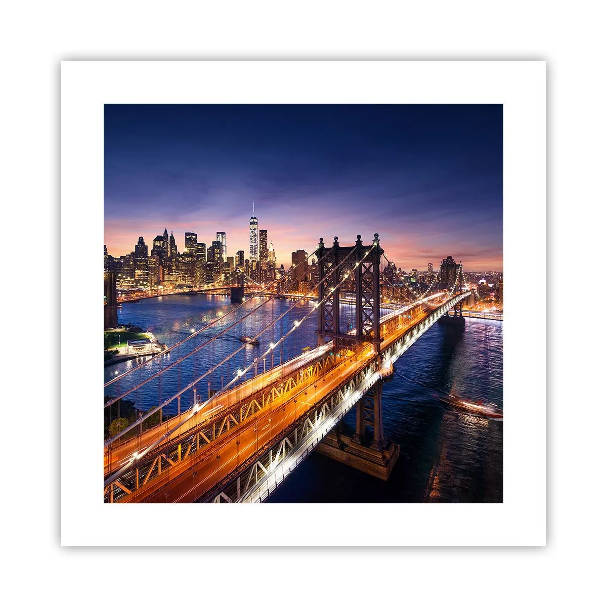 Plagát - Žiariaci most do srdca mesta - 40x40 cm
