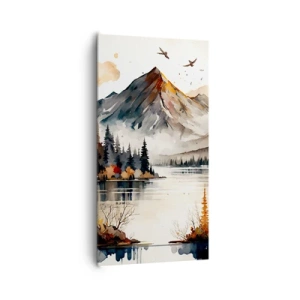 Obraz na plátne - Zlatá jeseň na horách - 65x120 cm