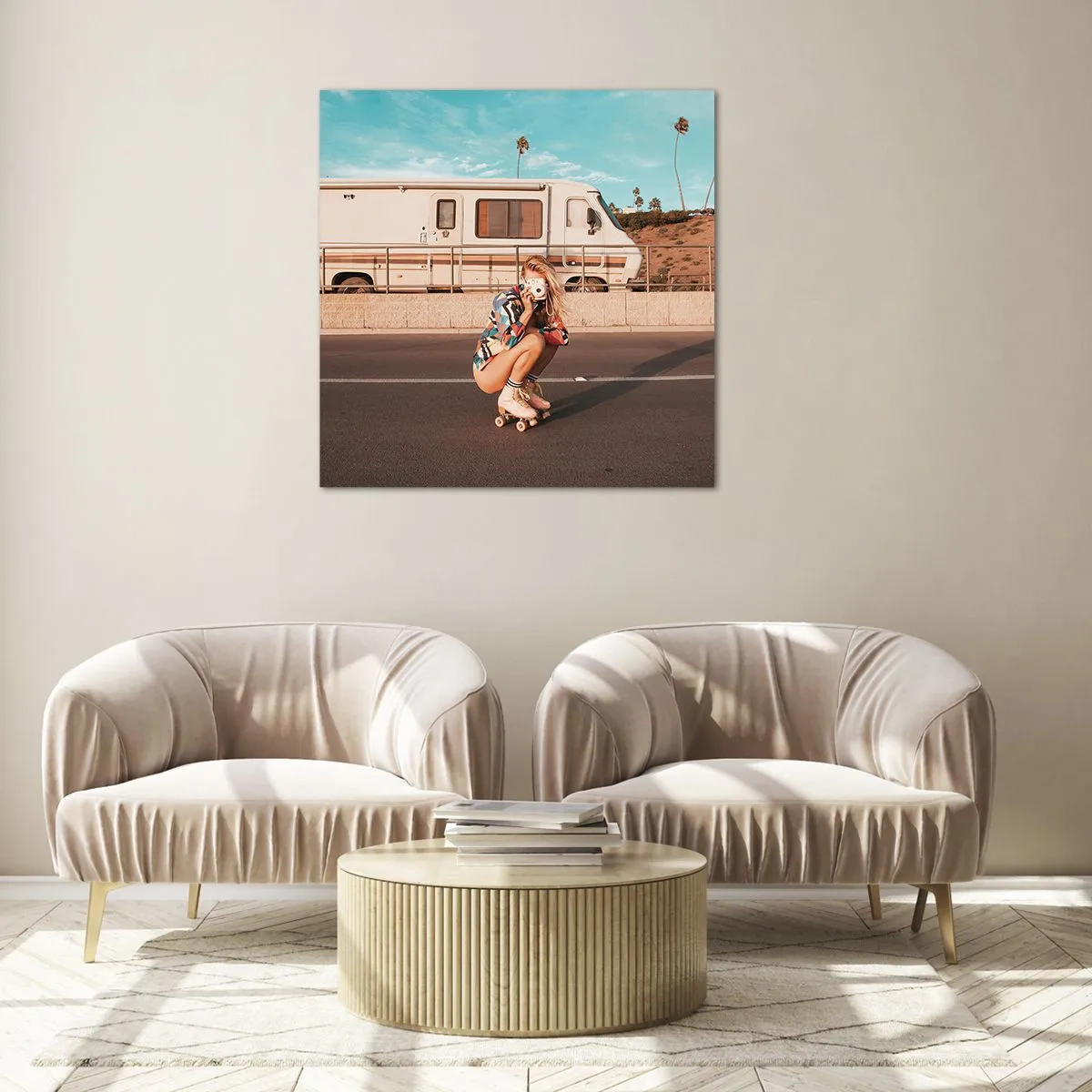 Obraz na skle - Usmejte sa! - 70x70 cm