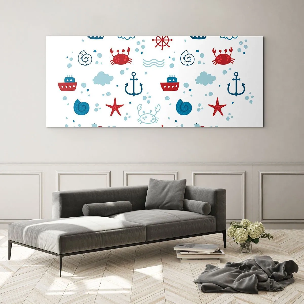 Obraz na skle - Morská rozprávka - 140x50 cm