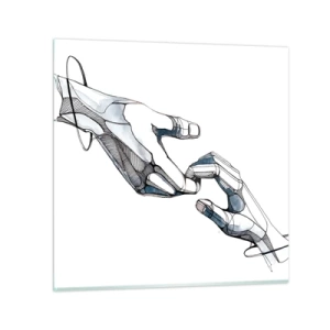 Obraz na skle - Dobré gesto - 70x70 cm