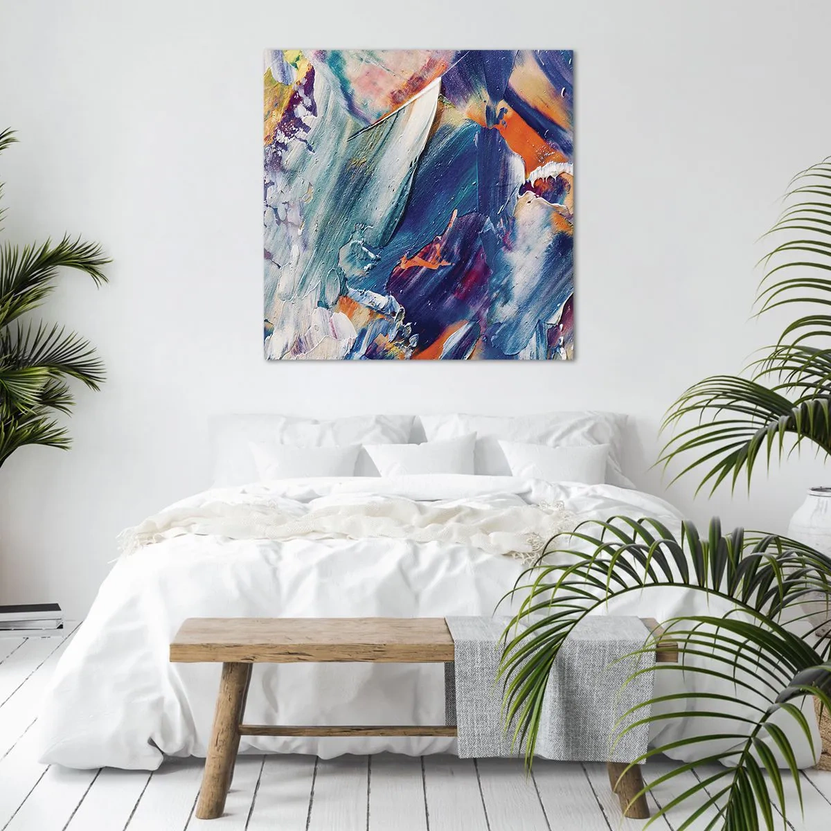 Obraz na plátne - Chaos farieb - 70x70 cm