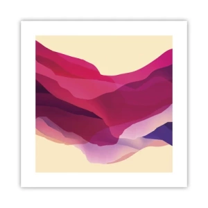 Plagát - Fialové vlny - 40x40 cm