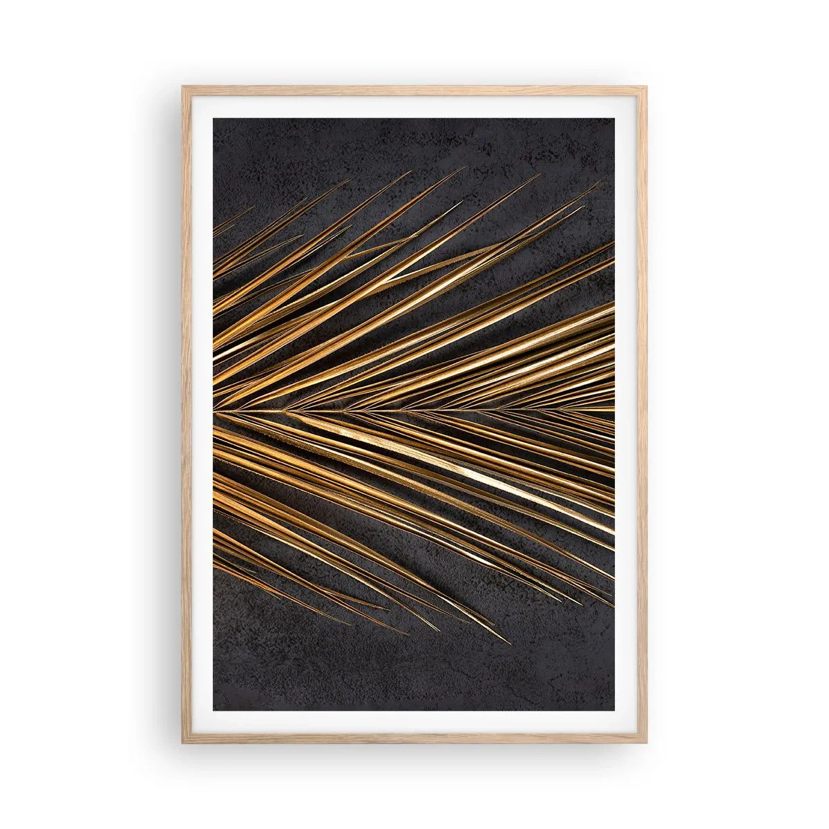 Plagát v ráme zo svetlého duba - Zlato trópov - 70x100 cm