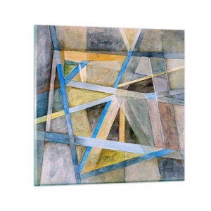 Obraz na skle - Priamo alebo diagonálne? - 30x30 cm