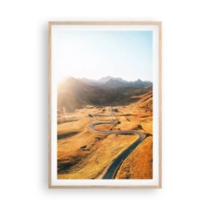 Plagát v ráme zo svetlého duba - V zlatom údolí - 61x91 cm