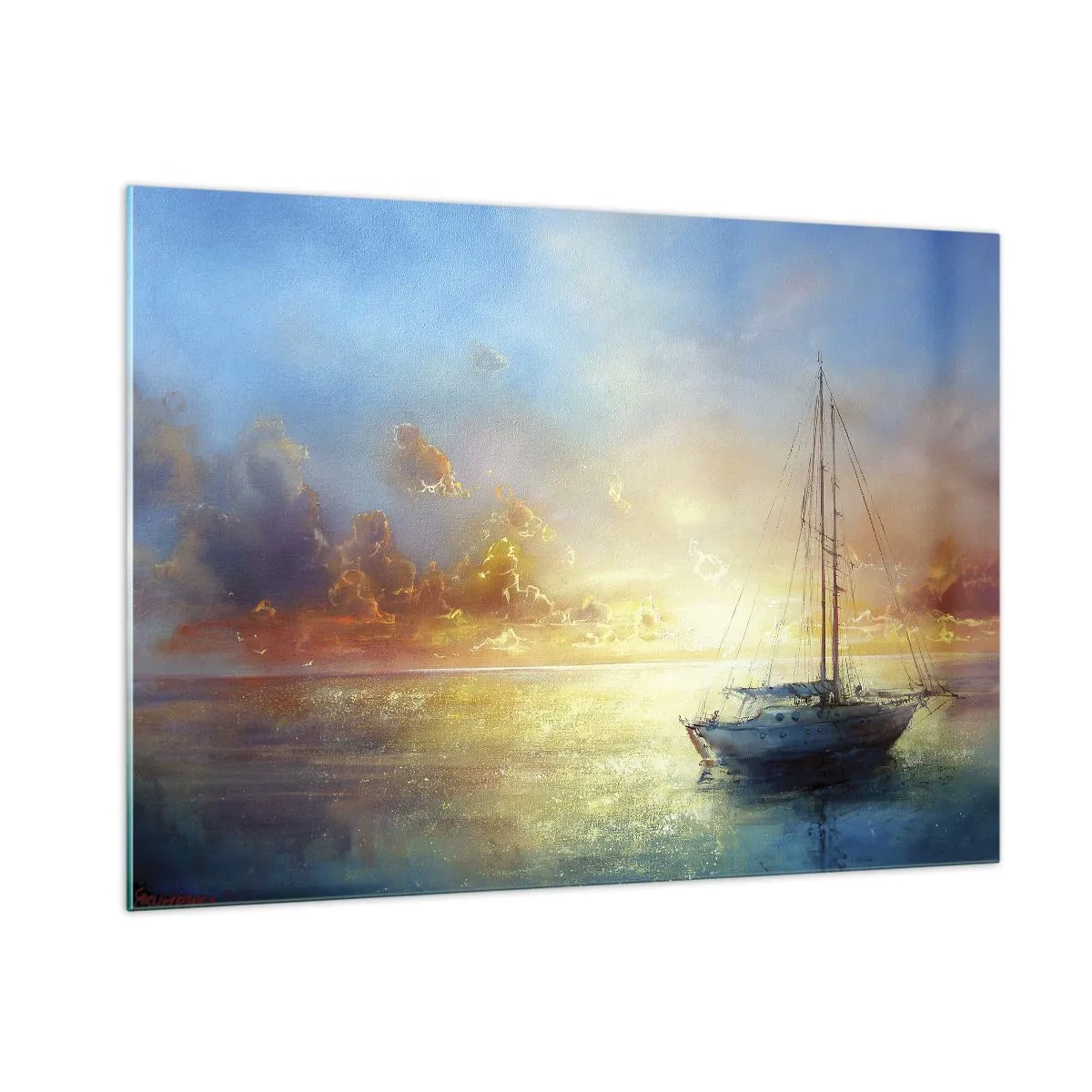 Obraz na skle - V zlatom zálive - 100x70 cm
