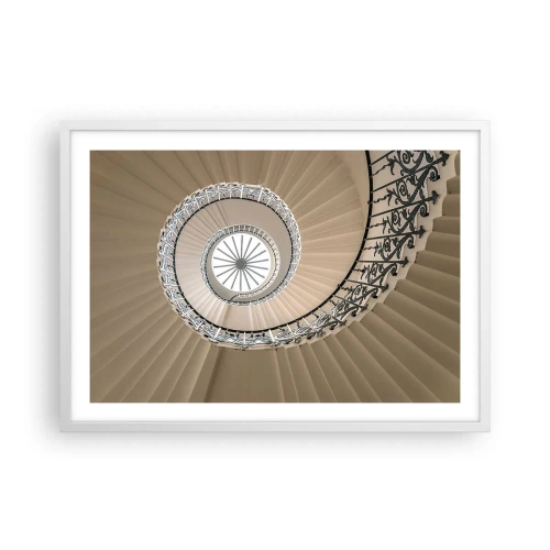 Plagát v bielom ráme - Vnútri mušle - 70x50 cm