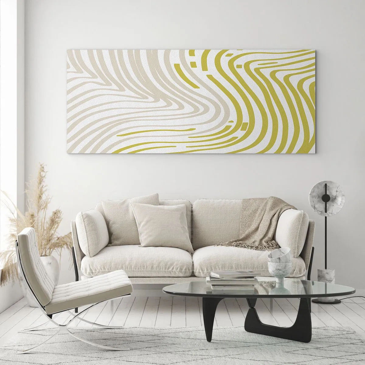 Obraz na skle - Kompozícia s miernym ohybom - 100x40 cm