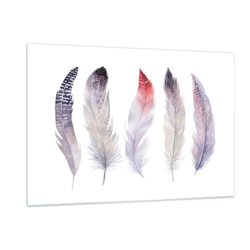 Obraz na skle - Jemné ako rôznofarebná hmla - 120x80 cm